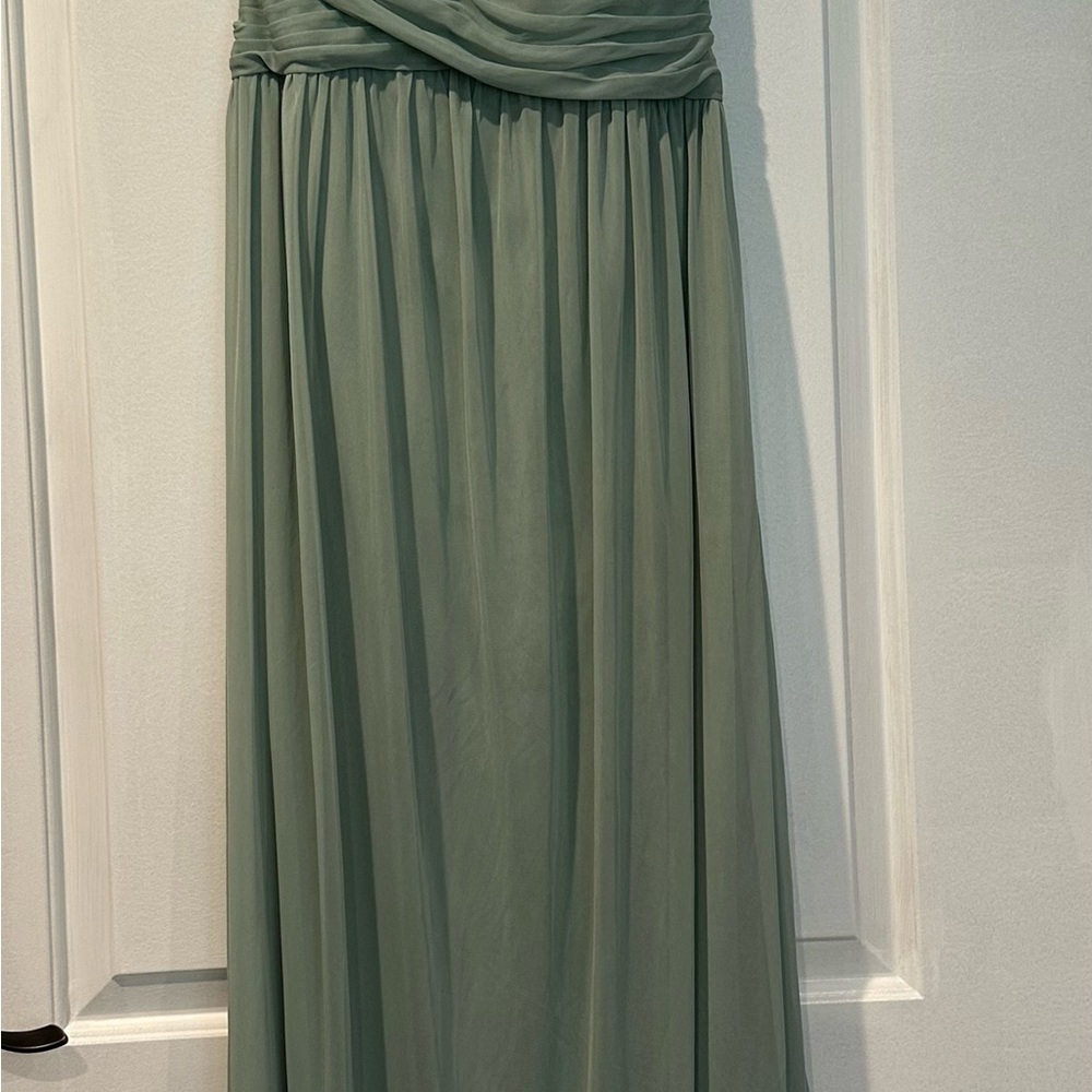 David's Bridal Sage Green Dress